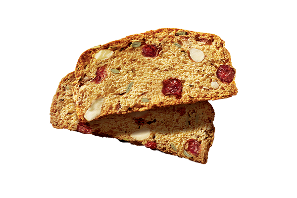 SWEET RUSKS with cranberries, almonds and pumpkin seeds