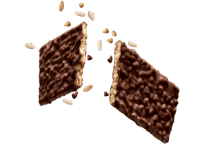 Cracker coated WITH extra dark chocolate