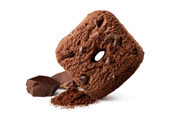 Shortbread cookies with cocoa and chocolate chips