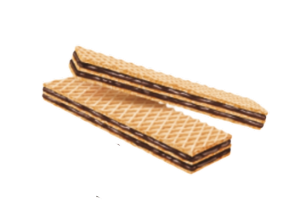 Wafer chocolate & hazelnuts cream filling
