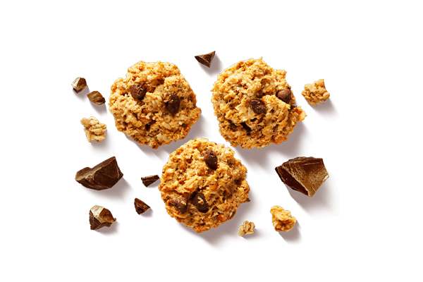 Granola e frolla con pezzi di cioccolato