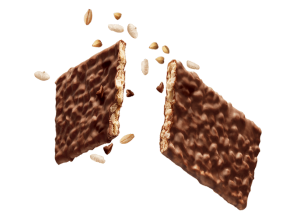 Cracker coated with milk chocolate